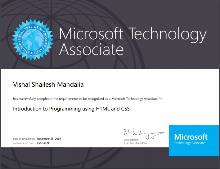 >Microsoft Technology Associate
